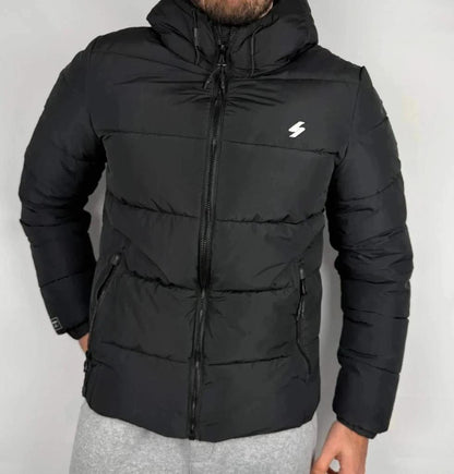 💎 Piumino Superdry Nero taglia M come nuovo - 100% Poliestere 💎
