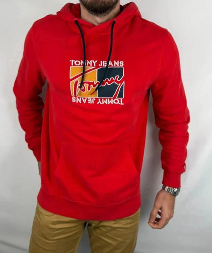 Sweat à Capuche Tommy Jeans Rouge - L