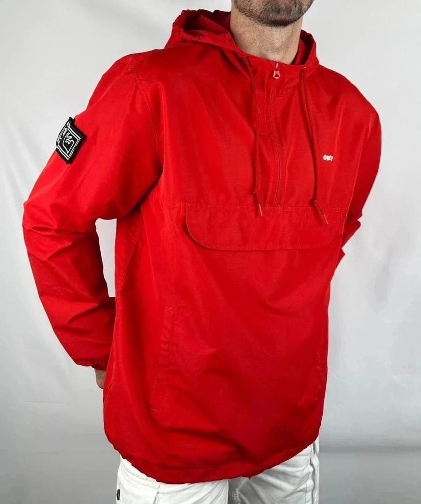 💎 Imperméable Rouge Obey taille L - 100% Polyester 💎
