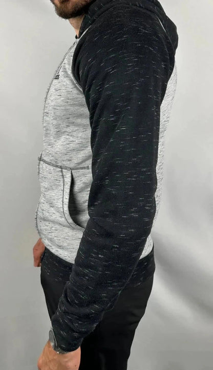 Felpa con Cappuccio Adidas Grigia e Nera - S