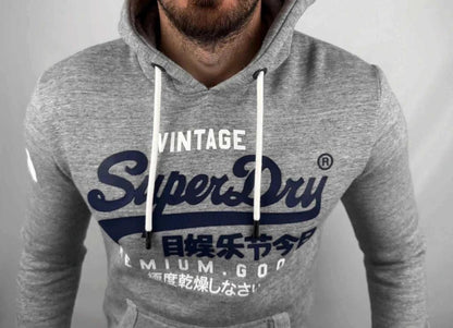 Felpa con cappuccio Superdry grigia - S