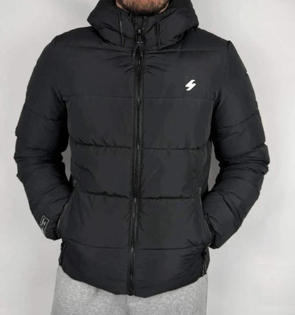 💎 Piumino Superdry Nero taglia M come nuovo - 100% Poliestere 💎