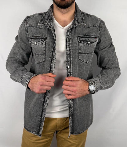 Chemise en Jean Tommy Hilfiger Denim Grise - L