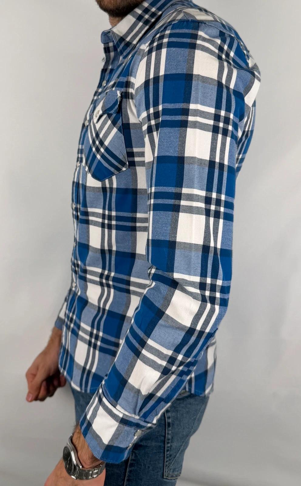 💎 Chemise Levi’s à Carreaux Bleue taille S - Coton et Élasthanne 💎