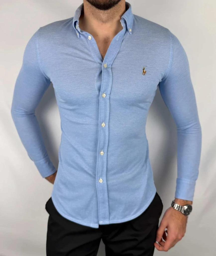 Chemise Ralph Lauren Oxford Bleue - S (37)