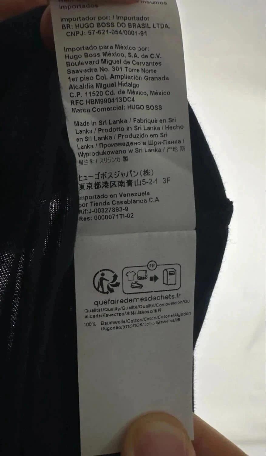 Tee Shirt Hugo Boss Bleu Marine - XS